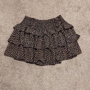 Black and Pink Ruffled Women's Skirt